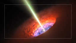 An artist's rendering of a black hole.